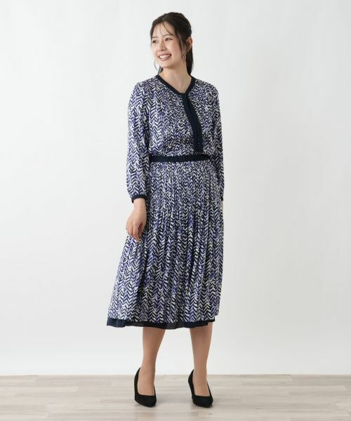 Leilian / レリアン シャツ・ブラウス | 幾何学柄ボウタイブラウス【Leilian WHITE LABEL】 | 詳細4