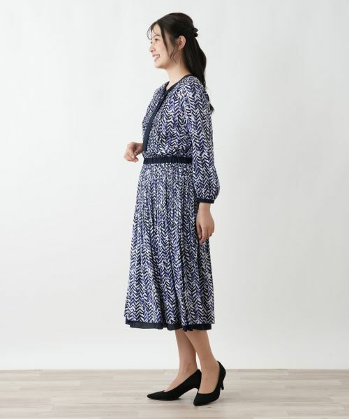 Leilian / レリアン シャツ・ブラウス | 幾何学柄ボウタイブラウス【Leilian WHITE LABEL】 | 詳細5