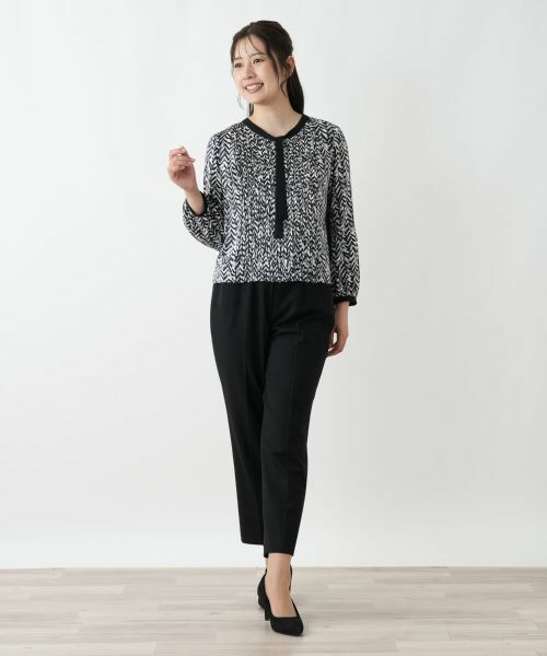 Leilian / レリアン シャツ・ブラウス | 幾何学柄ボウタイブラウス【Leilian WHITE LABEL】 | 詳細7