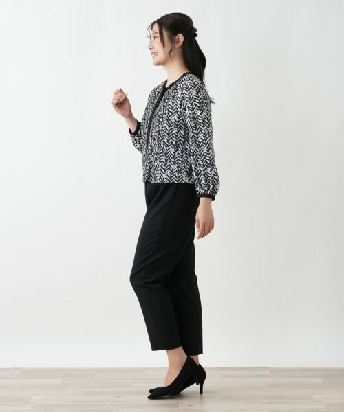 Leilian / レリアン シャツ・ブラウス | 幾何学柄ボウタイブラウス【Leilian WHITE LABEL】 | 詳細8