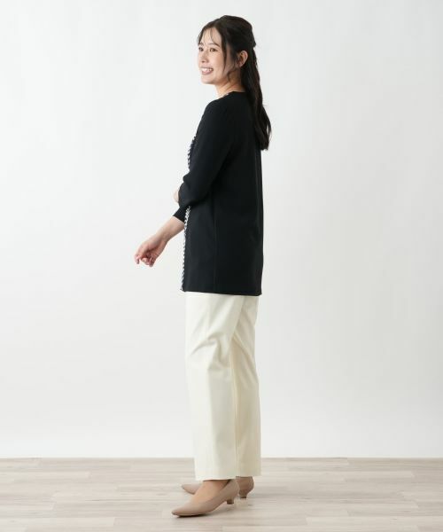 Leilian / レリアン シャツ・ブラウス | 幾何学柄プリーツ切替ブラウス【Leilian WHITE LABEL】 | 詳細2