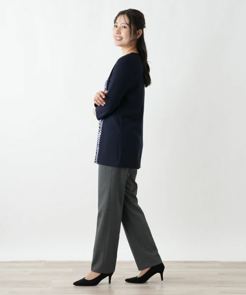 Leilian / レリアン シャツ・ブラウス | 幾何学柄プリーツ切替ブラウス【Leilian WHITE LABEL】 | 詳細5