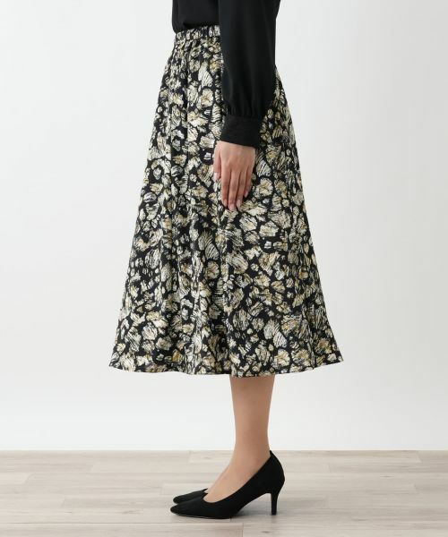 Leilian / レリアン ミニ・ひざ丈スカート | プリントフレアスカート【Leilian WHITE LABEL】 | 詳細14