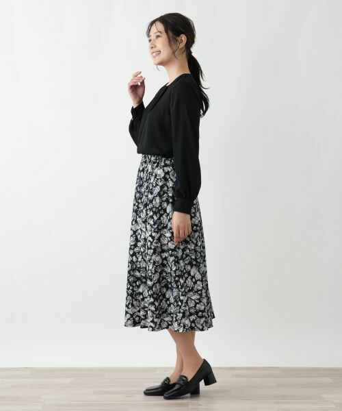 Leilian / レリアン ミニ・ひざ丈スカート | プリントフレアスカート【Leilian WHITE LABEL】 | 詳細2