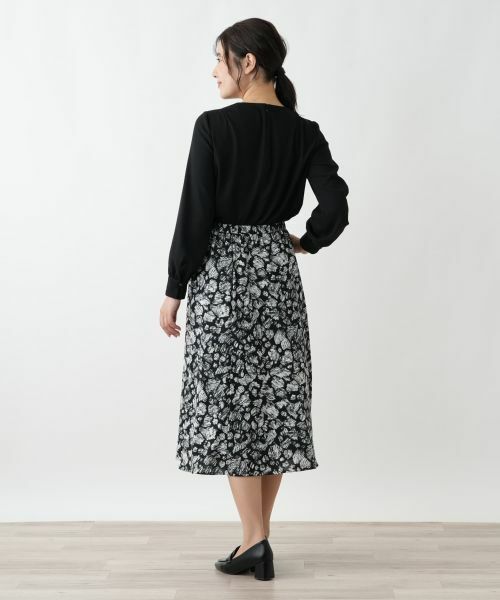 Leilian / レリアン ミニ・ひざ丈スカート | プリントフレアスカート【Leilian WHITE LABEL】 | 詳細3