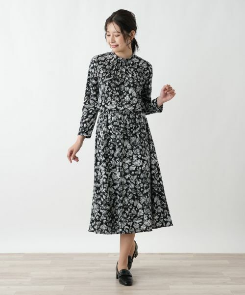 Leilian / レリアン ミニ・ひざ丈スカート | プリントフレアスカート【Leilian WHITE LABEL】 | 詳細4