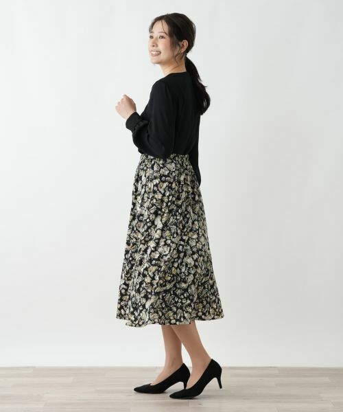 Leilian / レリアン ミニ・ひざ丈スカート | プリントフレアスカート【Leilian WHITE LABEL】 | 詳細8