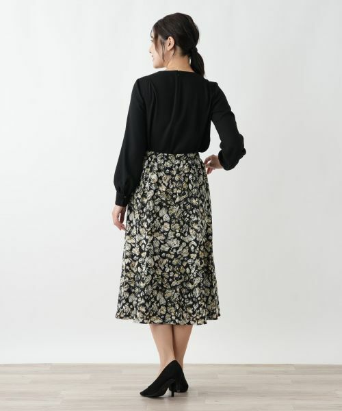 Leilian / レリアン ミニ・ひざ丈スカート | プリントフレアスカート【Leilian WHITE LABEL】 | 詳細9