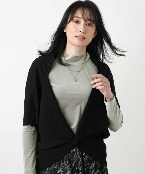 Leilian / レリアン カーディガン・ボレロ | ショールカラードルマンカーディガン【Leilian WHITE LABEL】 | 詳細1