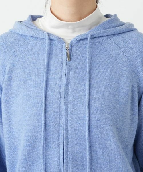 Leilian / レリアン カーディガン・ボレロ | カシミヤ混ニットパーカ【Leilian WHITE LABEL】 | 詳細10