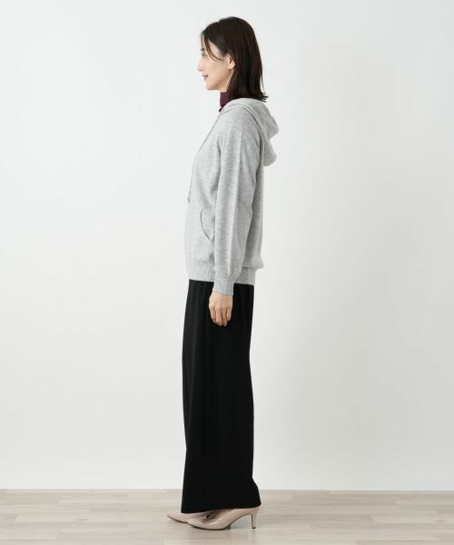 Leilian / レリアン カーディガン・ボレロ | カシミヤ混ニットパーカ【Leilian WHITE LABEL】 | 詳細2