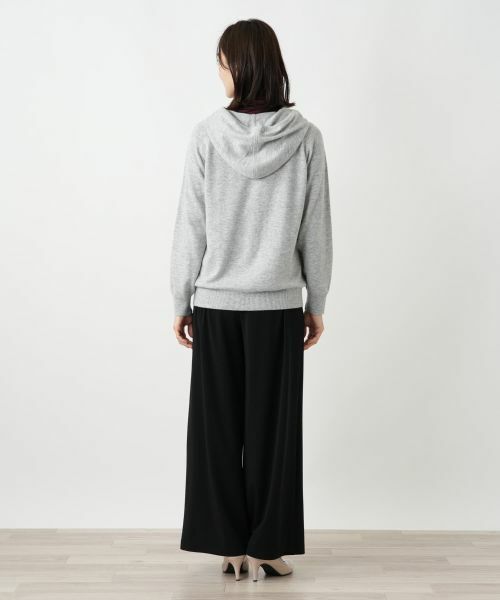 Leilian / レリアン カーディガン・ボレロ | カシミヤ混ニットパーカ【Leilian WHITE LABEL】 | 詳細3