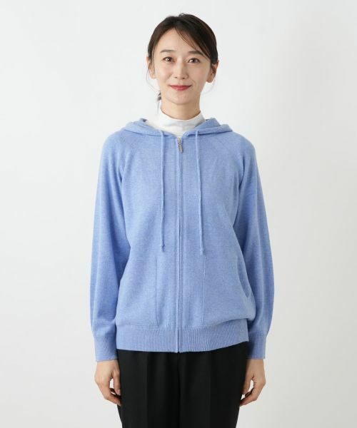 Leilian / レリアン カーディガン・ボレロ | カシミヤ混ニットパーカ【Leilian WHITE LABEL】 | 詳細7