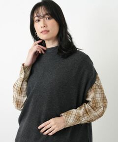 Leilian / レリアン テーラードジャケット | ボトルネックニットベスト【Leilian WHITE LABEL】