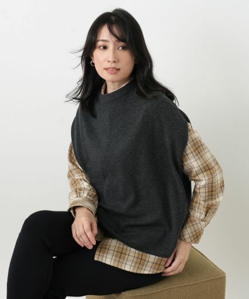 Leilian / レリアン テーラードジャケット | ボトルネックニットベスト【Leilian WHITE LABEL】 | 詳細8