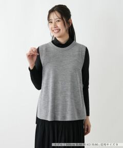 Leilian / レリアン テーラードジャケット | サイドスリットニットベスト【Leilian WHITE LABEL】