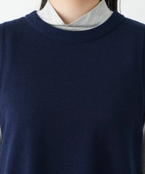 Leilian / レリアン テーラードジャケット | サイドスリットニットベスト【Leilian WHITE LABEL】 | 詳細10