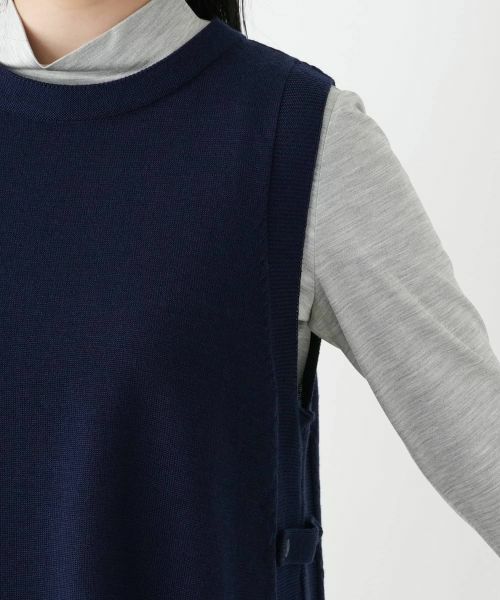 Leilian / レリアン テーラードジャケット | サイドスリットニットベスト【Leilian WHITE LABEL】 | 詳細12