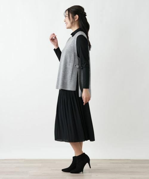 Leilian / レリアン テーラードジャケット | サイドスリットニットベスト【Leilian WHITE LABEL】 | 詳細2