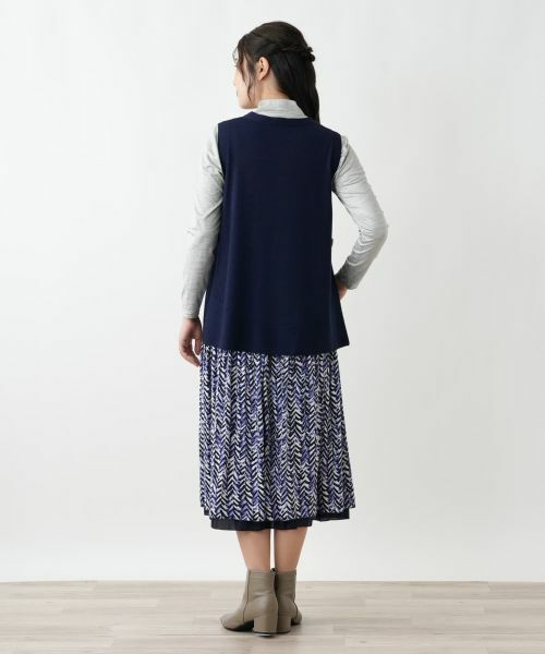 Leilian / レリアン テーラードジャケット | サイドスリットニットベスト【Leilian WHITE LABEL】 | 詳細6