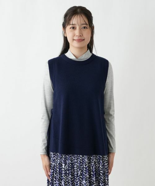 Leilian / レリアン テーラードジャケット | サイドスリットニットベスト【Leilian WHITE LABEL】 | 詳細7