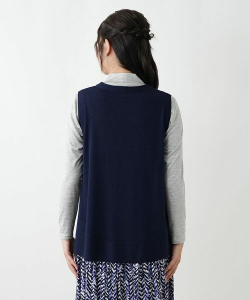 Leilian / レリアン テーラードジャケット | サイドスリットニットベスト【Leilian WHITE LABEL】 | 詳細9