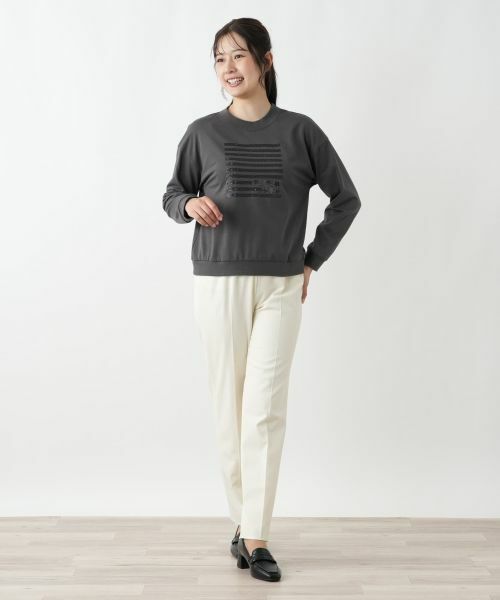 Leilian / レリアン カットソー | ビジュークルーネックカットソー【Leilian WHITE LABEL】 | 詳細1