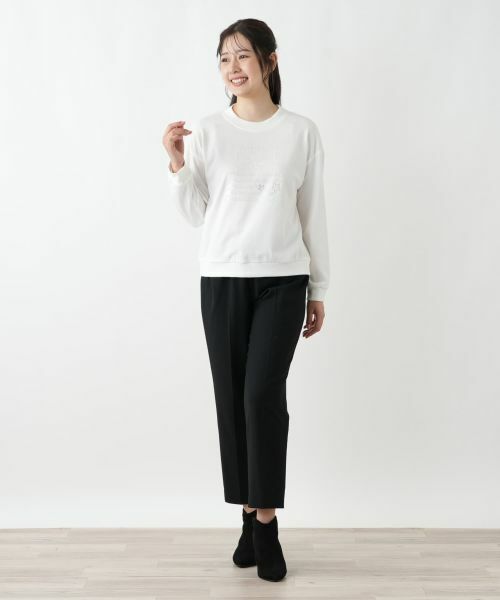 Leilian / レリアン カットソー | ビジュークルーネックカットソー【Leilian WHITE LABEL】 | 詳細4