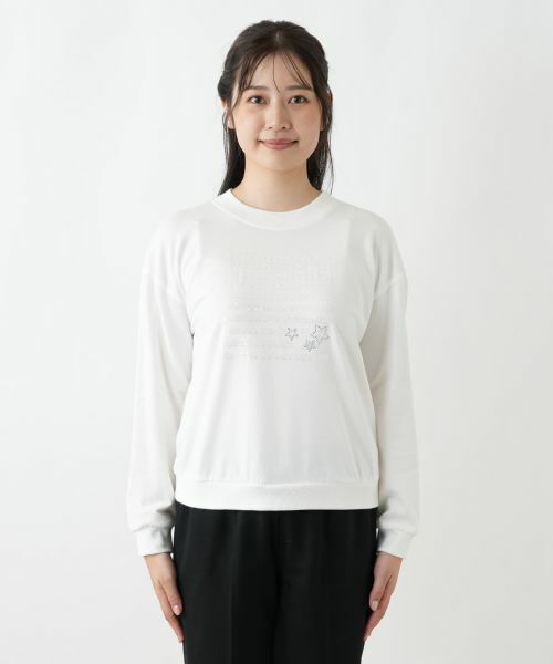 Leilian / レリアン カットソー | ビジュークルーネックカットソー【Leilian WHITE LABEL】 | 詳細7