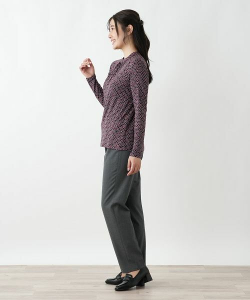 Leilian / レリアン カットソー | 幾何学柄ハイネックカットソー【Leilian WHITE LABEL】 | 詳細5