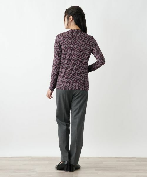 Leilian / レリアン カットソー | 幾何学柄ハイネックカットソー【Leilian WHITE LABEL】 | 詳細6