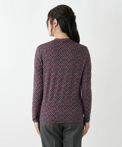 Leilian / レリアン カットソー | 幾何学柄ハイネックカットソー【Leilian WHITE LABEL】 | 詳細9