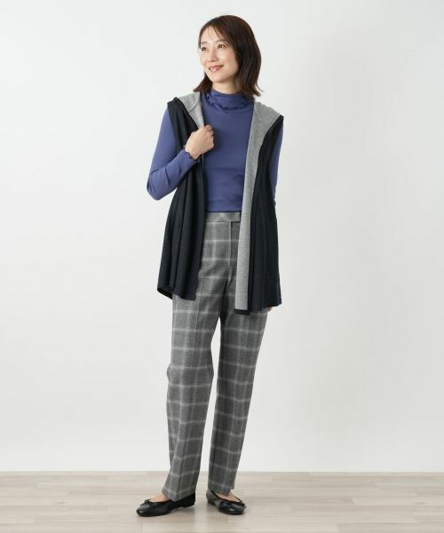 Leilian / レリアン テーラードジャケット | フーデッドベスト【Leilian WHITE LABEL】 | 詳細1