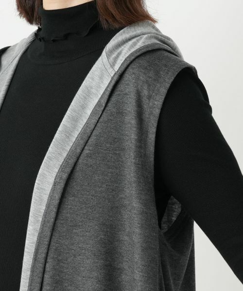 Leilian / レリアン テーラードジャケット | フーデッドベスト【Leilian WHITE LABEL】 | 詳細12