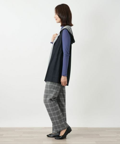 Leilian / レリアン テーラードジャケット | フーデッドベスト【Leilian WHITE LABEL】 | 詳細2