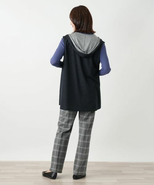 Leilian / レリアン テーラードジャケット | フーデッドベスト【Leilian WHITE LABEL】 | 詳細3