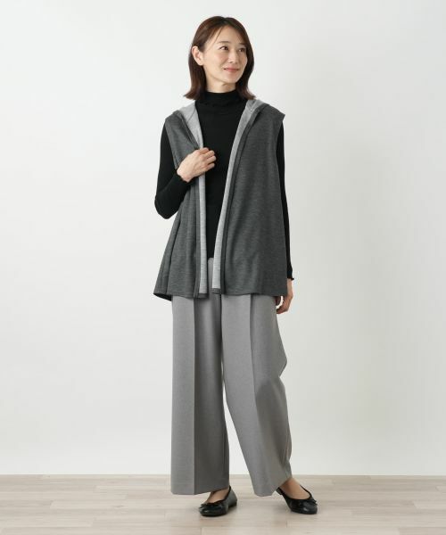 Leilian / レリアン テーラードジャケット | フーデッドベスト【Leilian WHITE LABEL】 | 詳細4