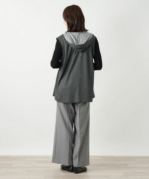 Leilian / レリアン テーラードジャケット | フーデッドベスト【Leilian WHITE LABEL】 | 詳細6