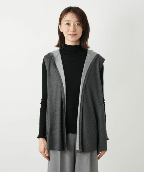 Leilian / レリアン テーラードジャケット | フーデッドベスト【Leilian WHITE LABEL】 | 詳細7