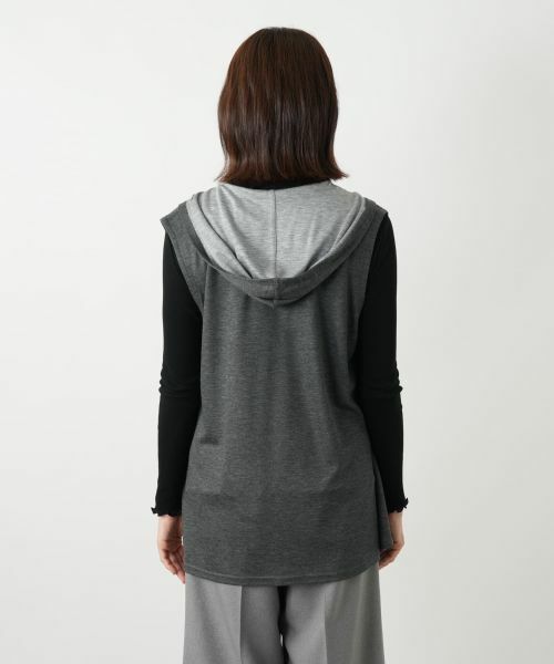 Leilian / レリアン テーラードジャケット | フーデッドベスト【Leilian WHITE LABEL】 | 詳細9