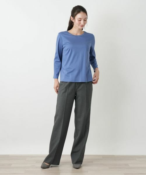 Leilian / レリアン カットソー | 刺繍クルーネックカットソー【Leilian WHITE LABEL】 | 詳細1