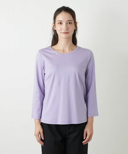 Leilian / レリアン カットソー | 刺繍クルーネックカットソー【Leilian WHITE LABEL】 | 詳細10