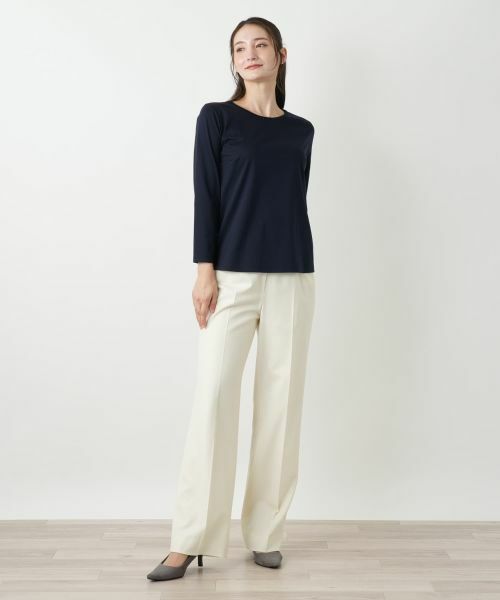 Leilian / レリアン カットソー | 刺繍クルーネックカットソー【Leilian WHITE LABEL】 | 詳細4