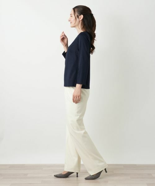 Leilian / レリアン カットソー | 刺繍クルーネックカットソー【Leilian WHITE LABEL】 | 詳細5