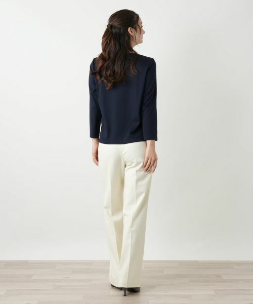 Leilian / レリアン カットソー | 刺繍クルーネックカットソー【Leilian WHITE LABEL】 | 詳細6