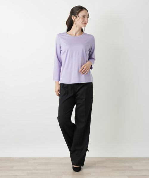 Leilian / レリアン カットソー | 刺繍クルーネックカットソー【Leilian WHITE LABEL】 | 詳細7