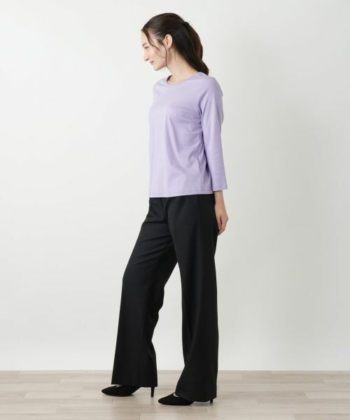 Leilian / レリアン カットソー | 刺繍クルーネックカットソー【Leilian WHITE LABEL】 | 詳細8