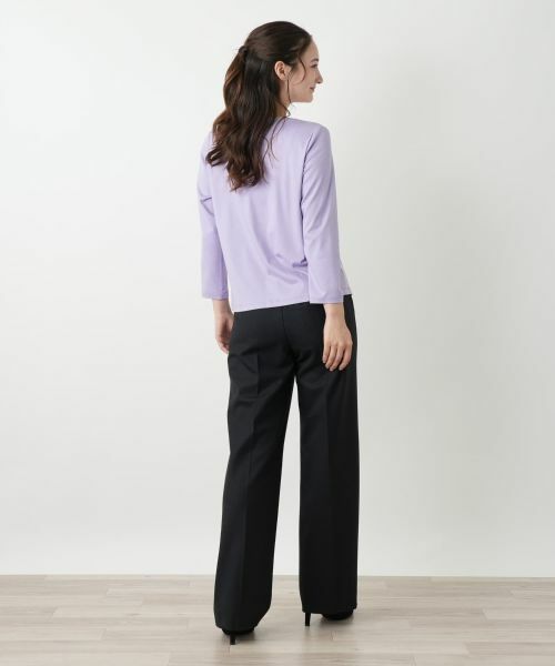 Leilian / レリアン カットソー | 刺繍クルーネックカットソー【Leilian WHITE LABEL】 | 詳細9