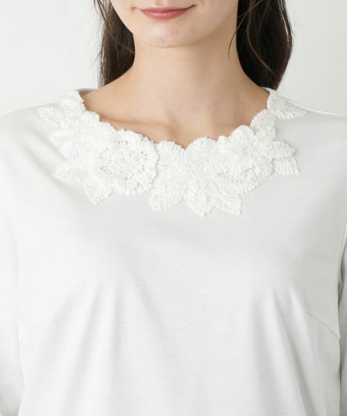 Leilian / レリアン カットソー | レース刺繍カットソー【Leilian WHITE LABEL】 | 詳細10
