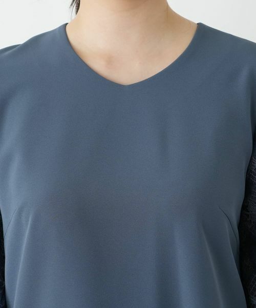 Leilian / レリアン ドレス | スリーブ切替ワンピース【Leilian WHITE LABEL】 | 詳細10